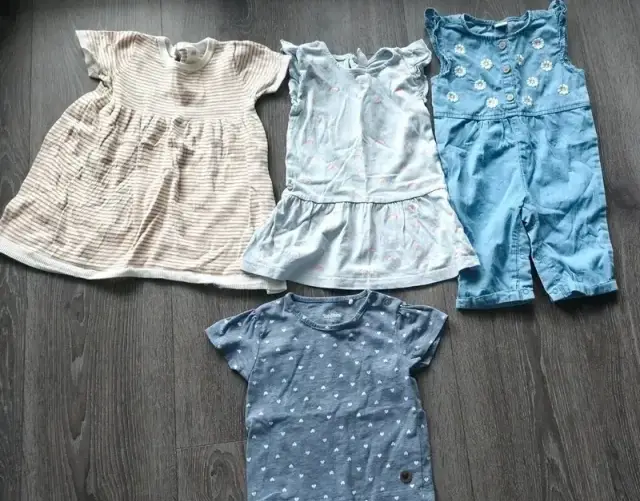 4‑teiliges Sommer‑Set Mädchen Gr. 74 – H&M & Topomini