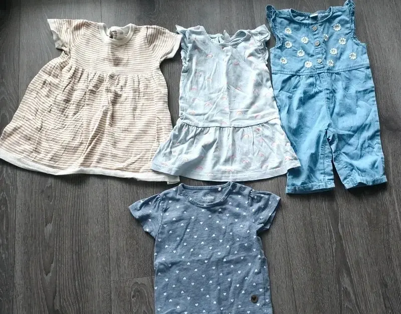 4‑teiliges Sommer‑Set Mädchen Gr. 74 – H&M & Topomini