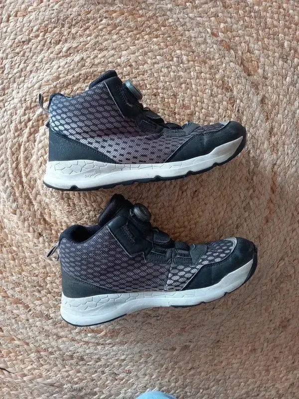 Superfit Sneaker Gr 38, Boa, Junge, grau, schwarz, halbhoch, Schuhe