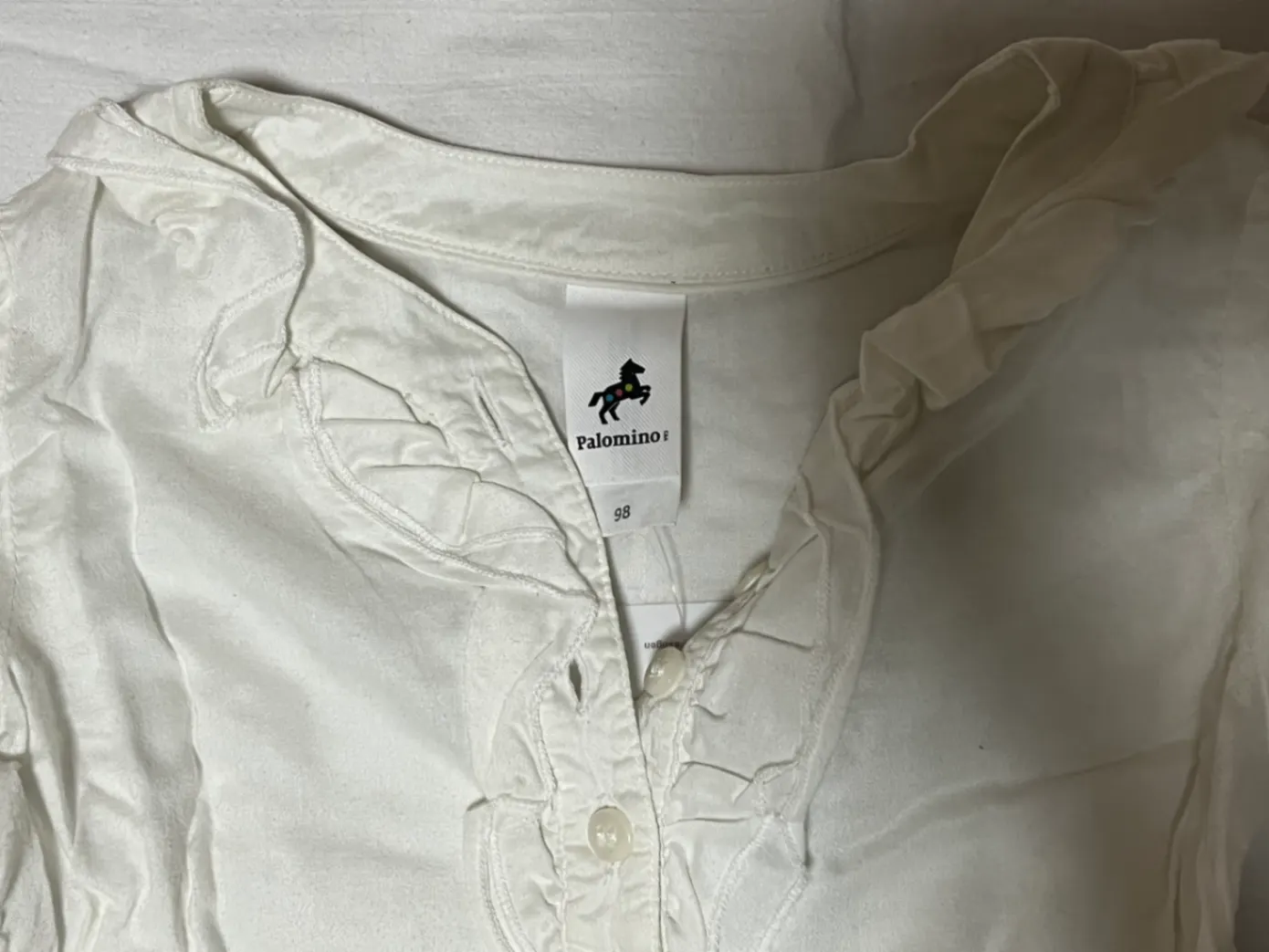 Langärmlige Sommer - Bluse mit Gürtel Gr. 98 von Palomino, C&A