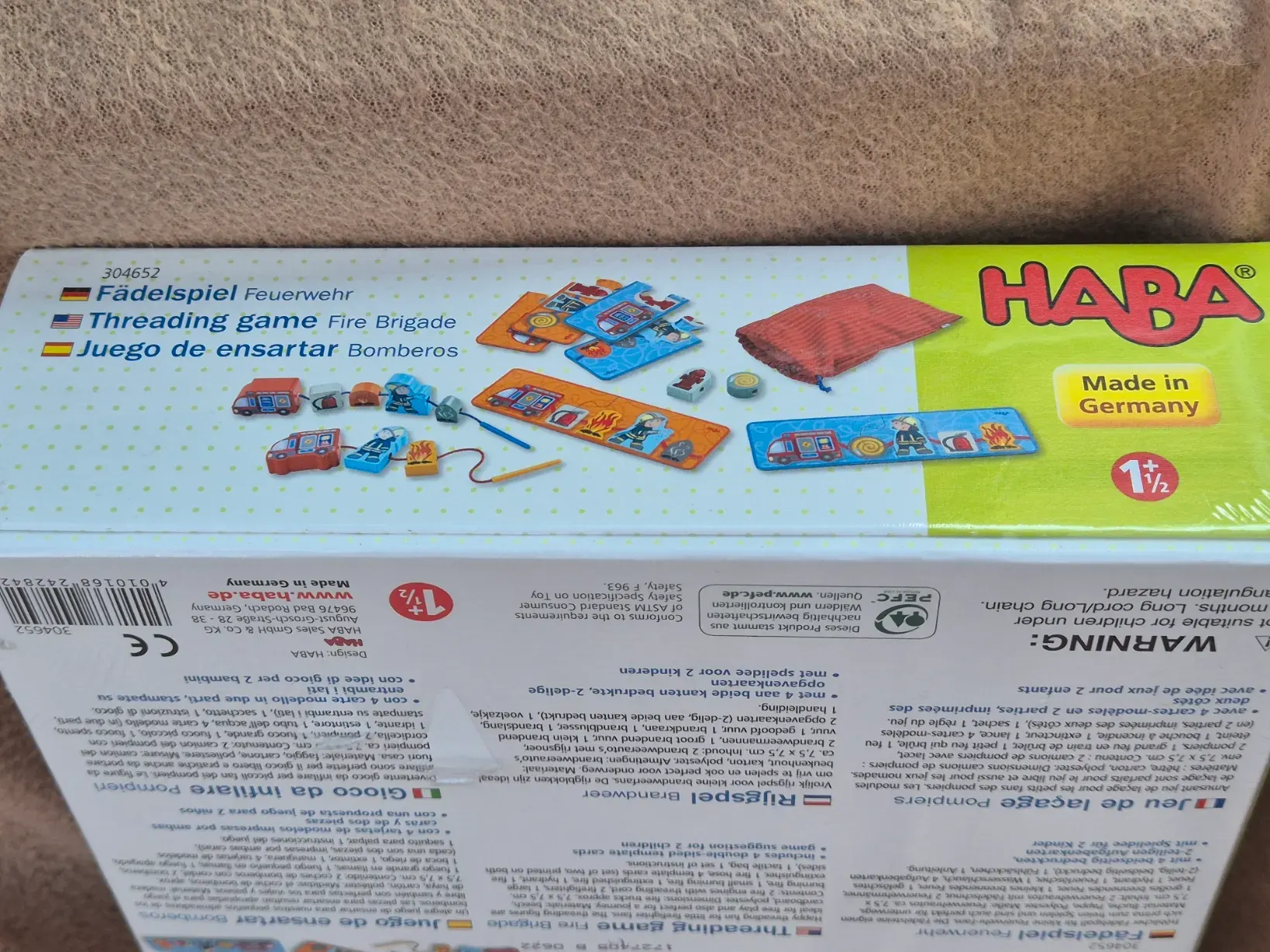 NEU - HABA Fädelspiel Feuerwehr