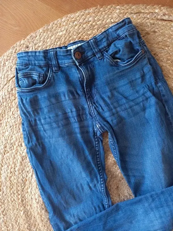 C&A Jeans Gr 140/146/152 Junge, Slim, Hose, navy