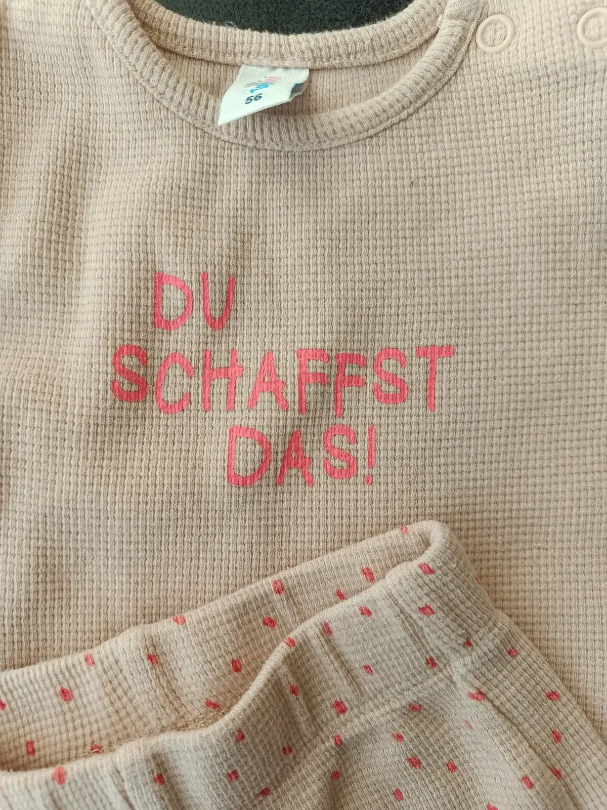 Set mit lustiger Aufschrift Gr. 56