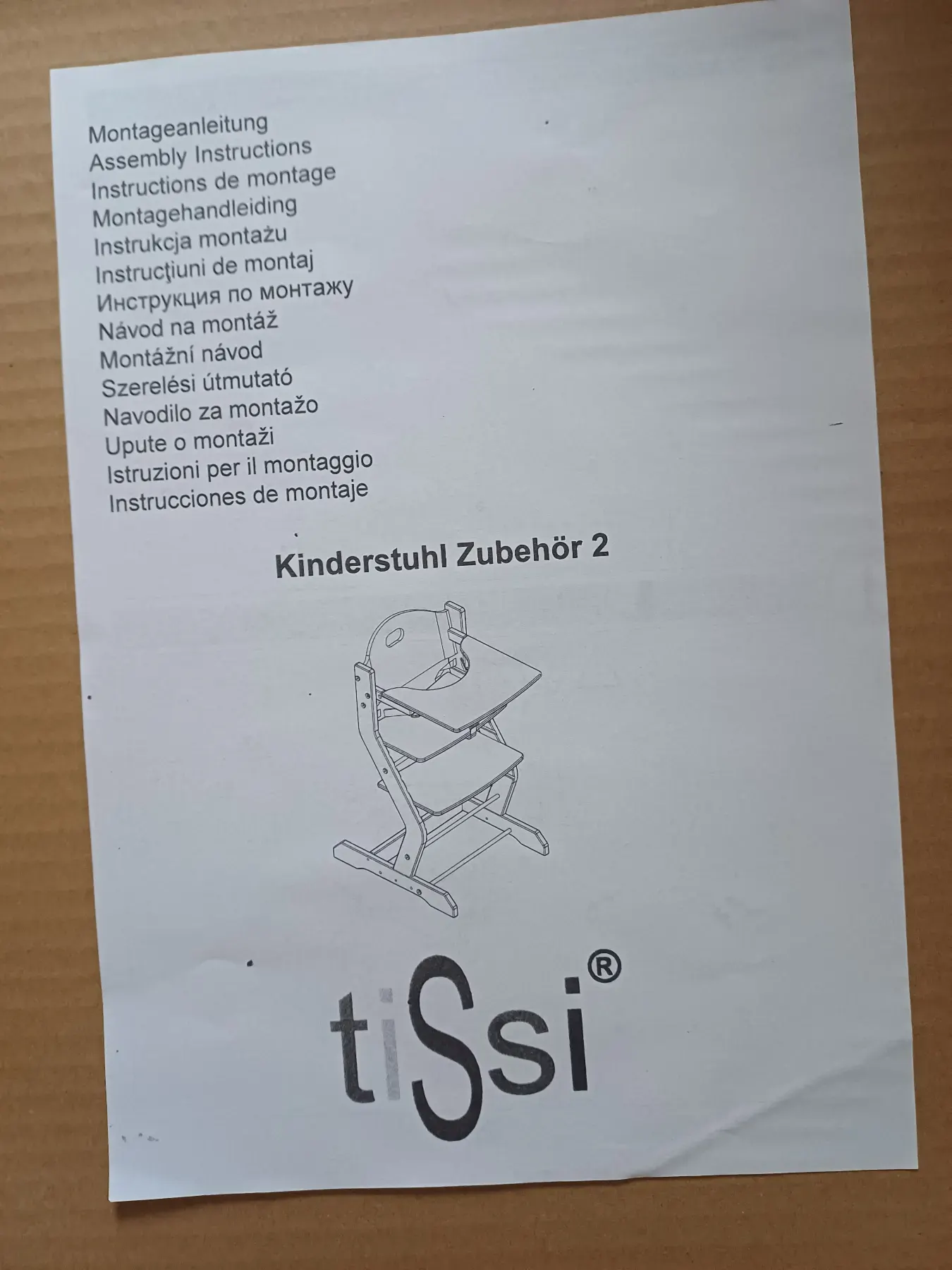 Tissi Hochstuhl zubehör