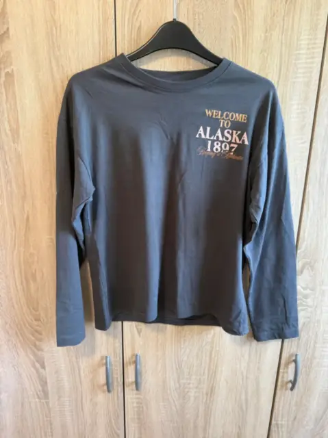 Zara Langarmshirt von Zara in Grau