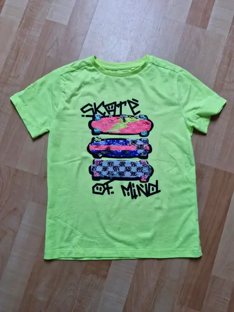 Next Neon Wendepailletten Shirt Skater 10y 140