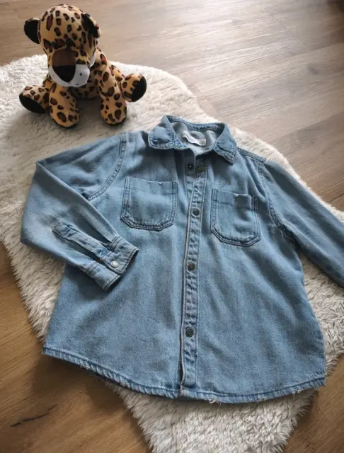 Zara Jeanshemd Used-Look Gr. 122🤍