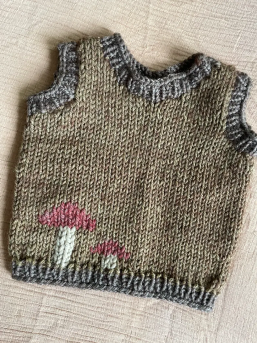 Handmade weste pullunder gestrickt handmade 68 74 wolle babymode