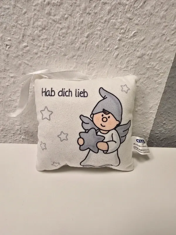 Kleines Kissen Aufhänger "Hab dich lieb"