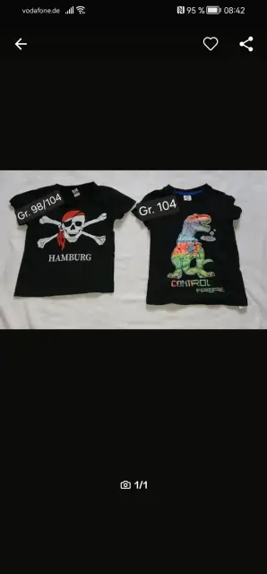 2 T-shirts in der gr. 98 /104