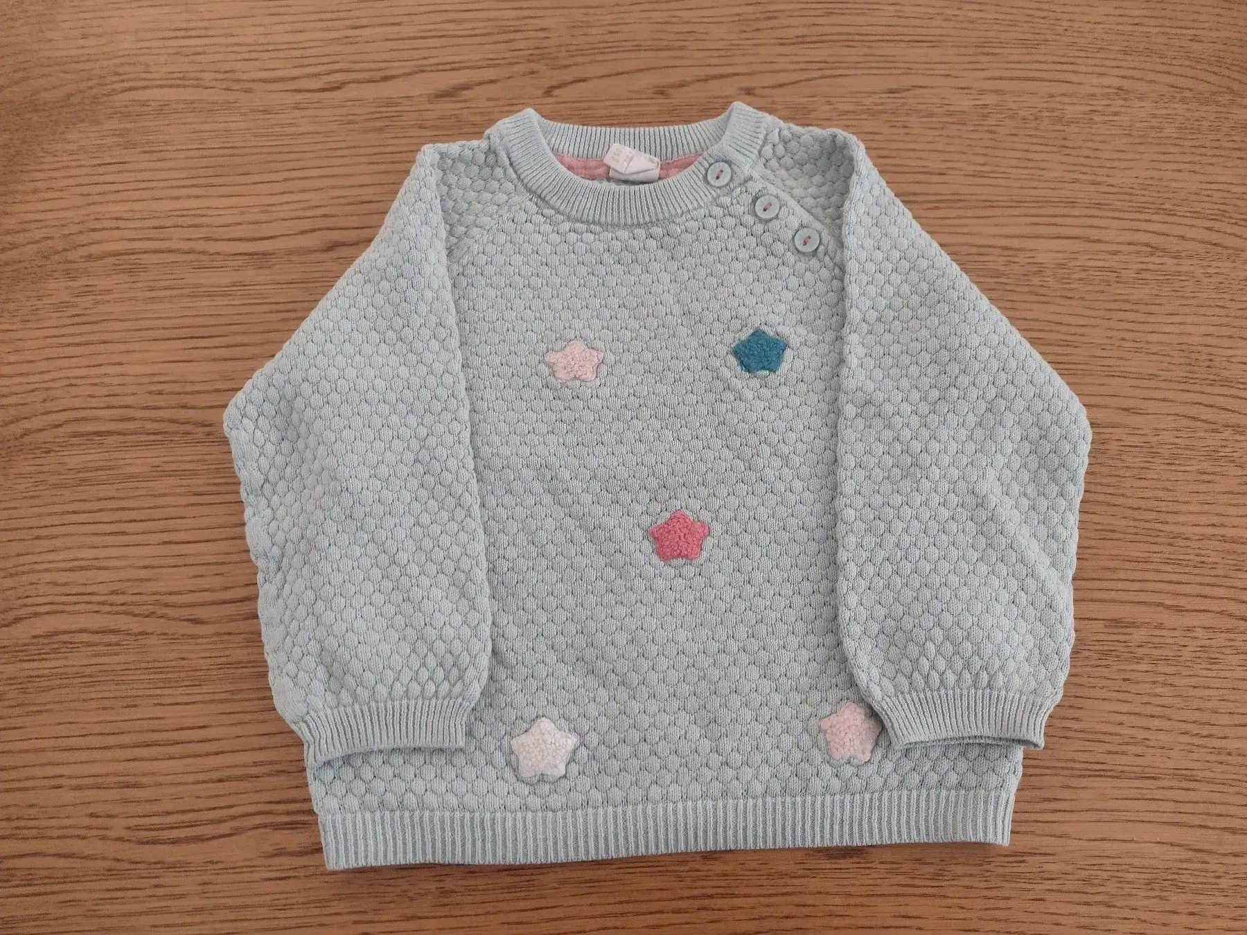 Pullover türkis Sterne 80 HM