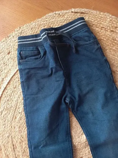 Vertbaudet Jogger Jeans Gr 152, Junge, Slim, warme Hose, gefüttert, navy, Winter