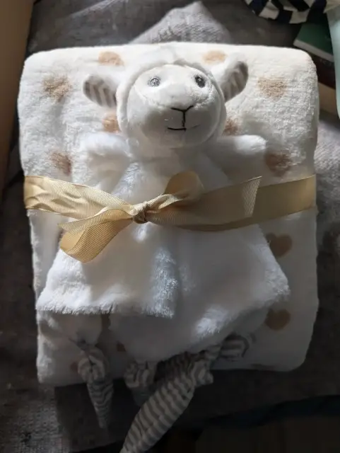 Geschenkset aus Decke und Schmusetier
