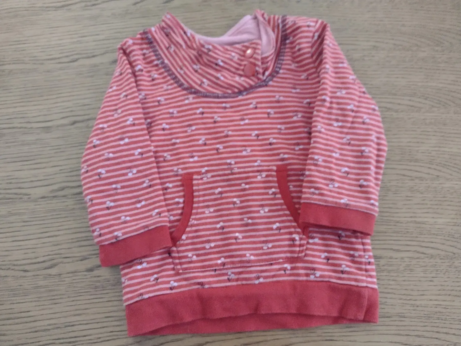 Pullover rot-weiß 80 Topomini