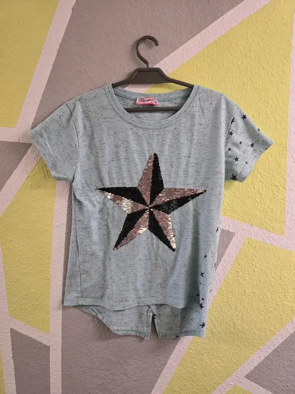 TShirt Stern Wendepailletten Viollen Gr. 164