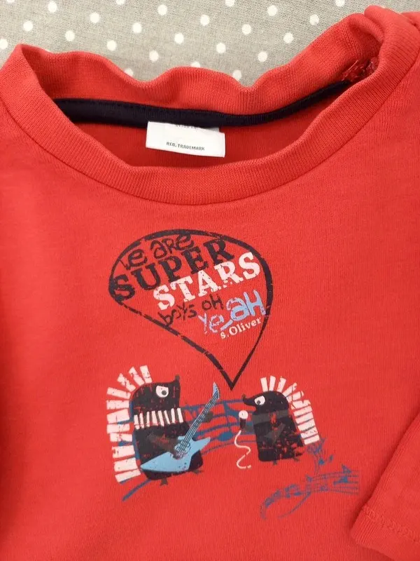 S. Oliver Baby Shirt Gr 68 Junge, Igel, rostrot, Longsleeve Herbst