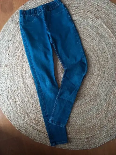 H&M Jeans Jeggings Gr 152 Mädchen, blau, Hose, Frühling, Treggings, neuwertig