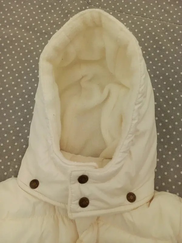 Mignolo Puffer Winterjacke Gr 68/74 Junge, Mädchen, Jacke gefüttert, weiß, Baby, Winter