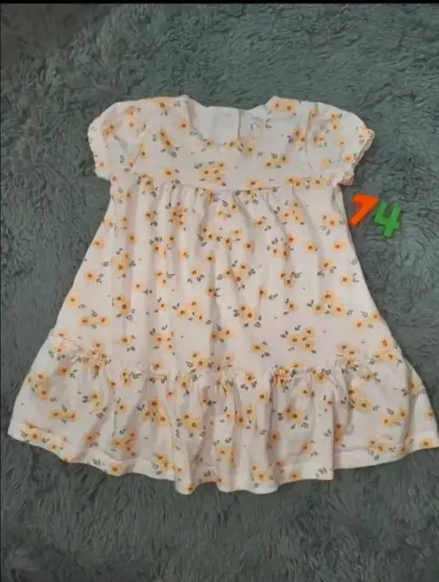 C& A Kleid mit Sonnenblumen Größe 74 Kurzarm