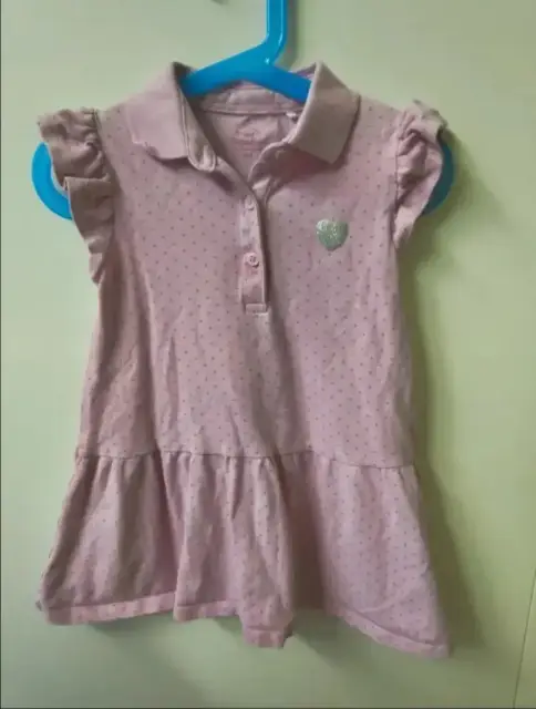 topolino Sommerkleid Polokleid Größe 104 rosa gepunktet