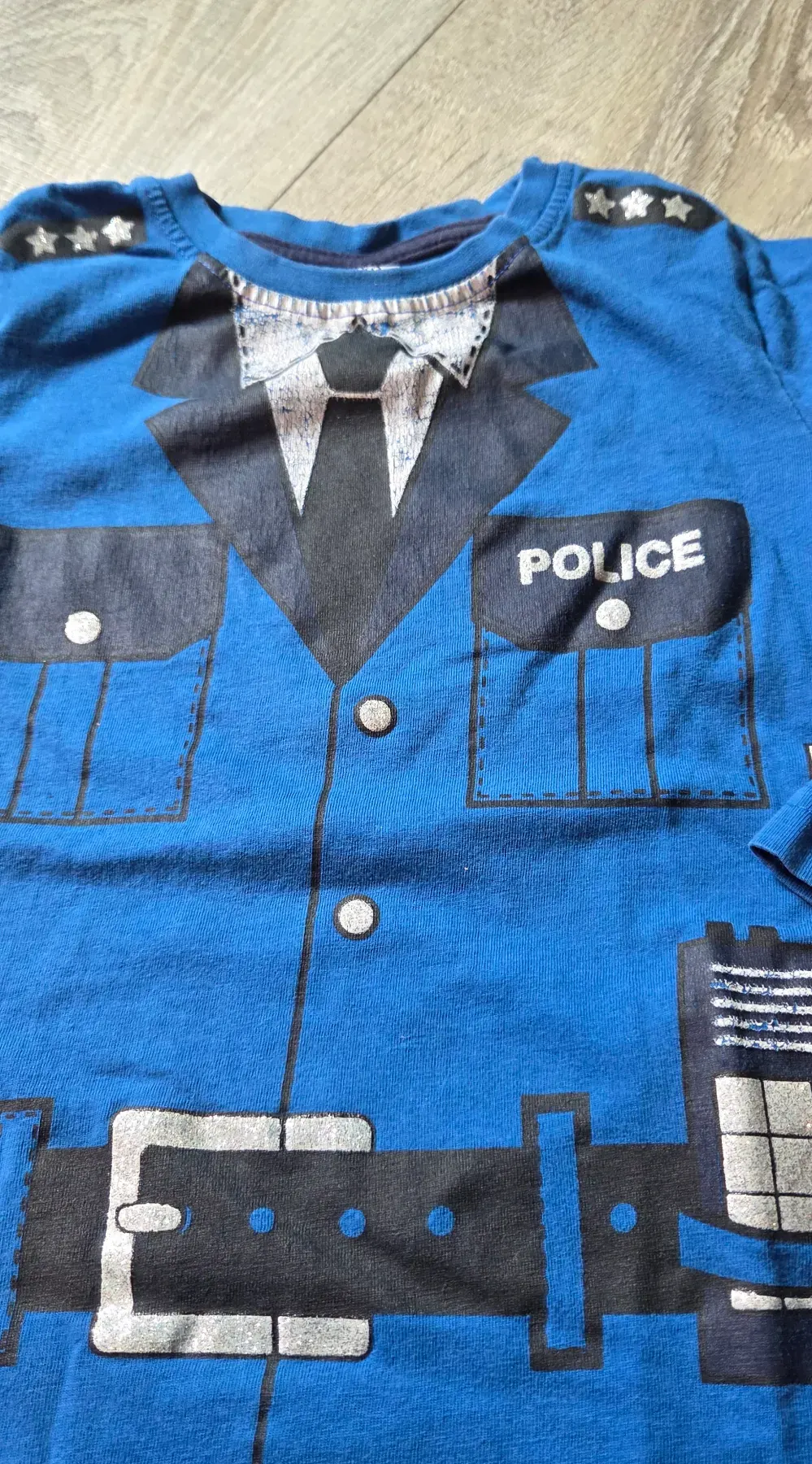 Set 3 Longsleeves/ Polizei, Feuerwehr, Pirat Gr. 110