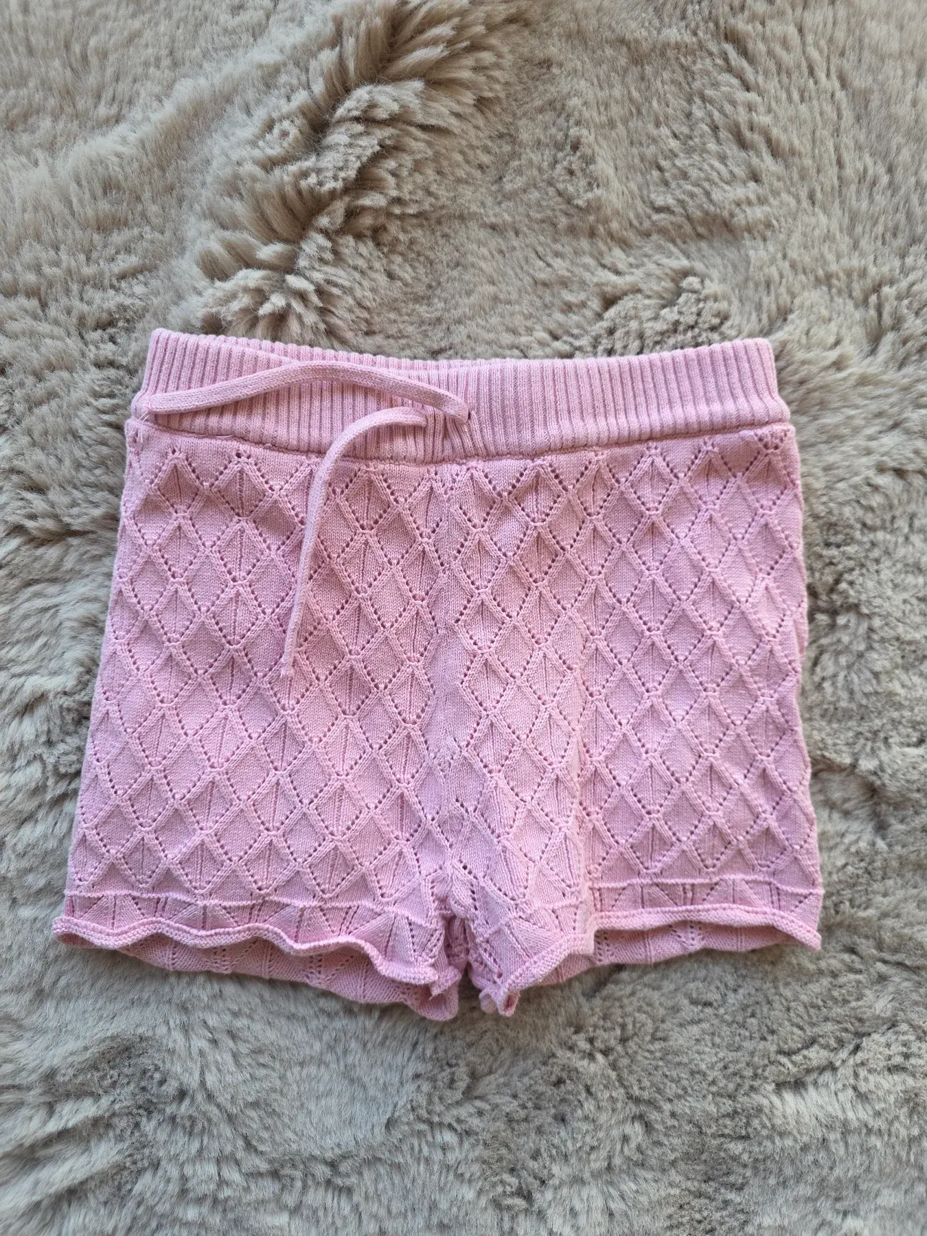 rosa shorts Strick Strickshorts 80