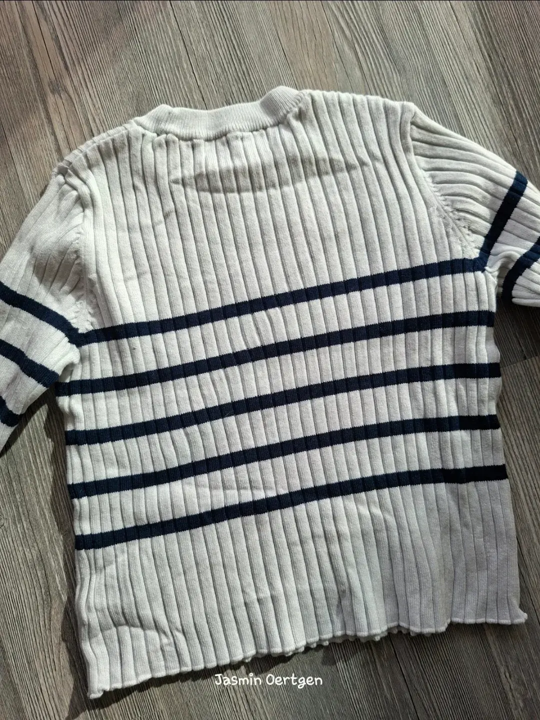Süßer Rippstrick-Pulli mit Streifen | H&M | Gr. 98/104