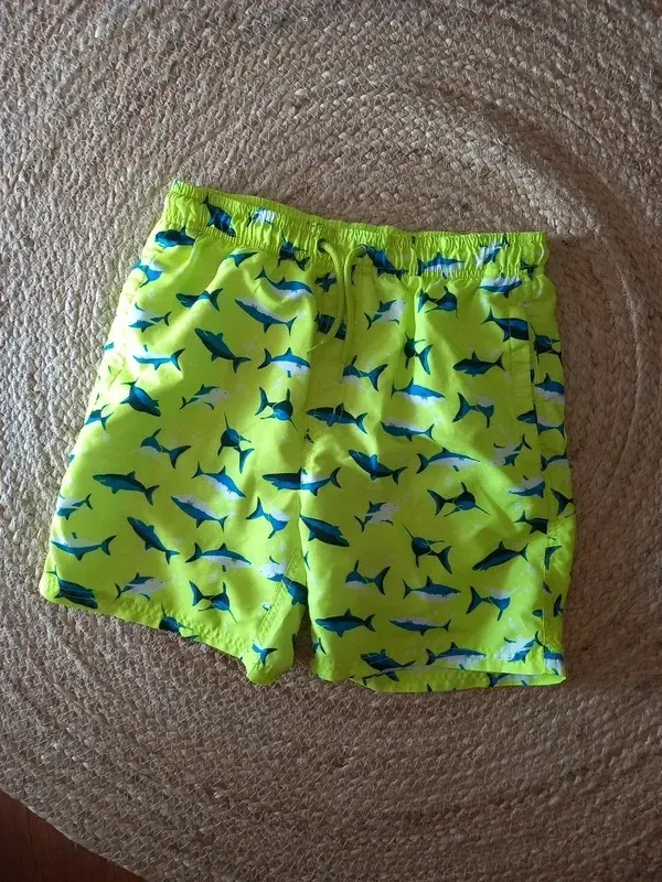 Pepperts Badehose Gr 146/152 Junge, Badeshorts, Shorts, gelb, Haie, Sommer