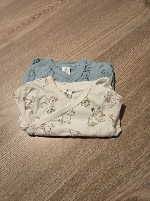 2 Disney Langarmbodys, Gr. 62/68