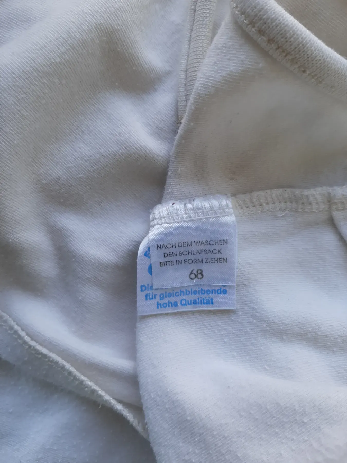 Alvi dünner  cremefarbener Schlafsack Gr 68
