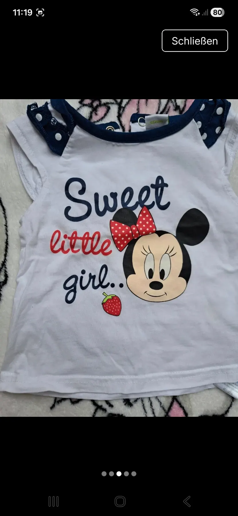 2 tlg. Set Disney minnie maus gr. 68 blau weis