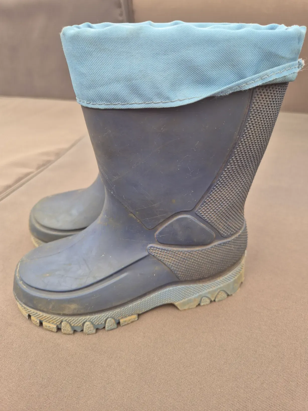 Gummistiefel Stiefel, gefüttert, blau, Jungen, Größe 24