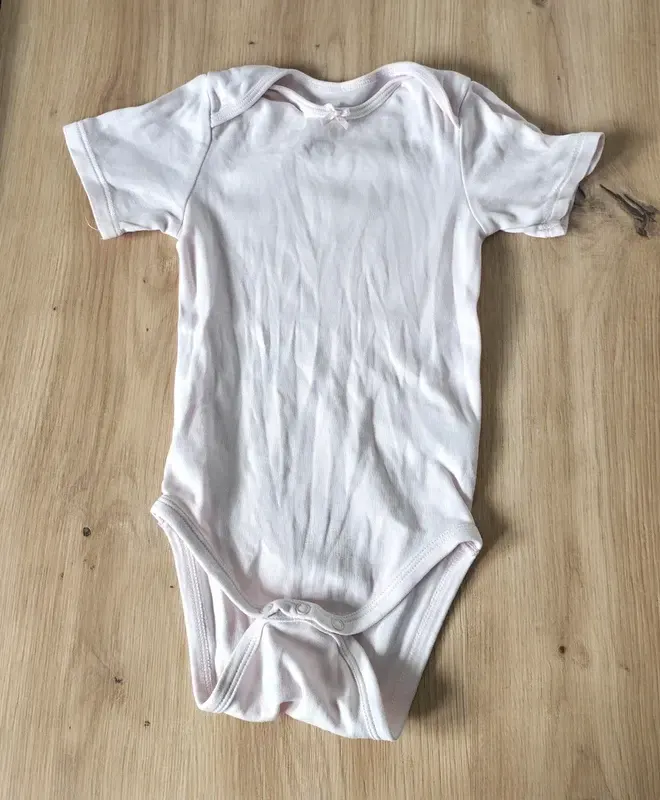 5er Set C&A Kurzarmbodies Mädchen rosa, lila, Punkte Größe 86