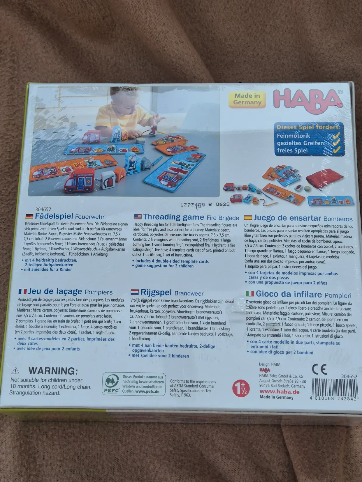 NEU - HABA Fädelspiel Feuerwehr