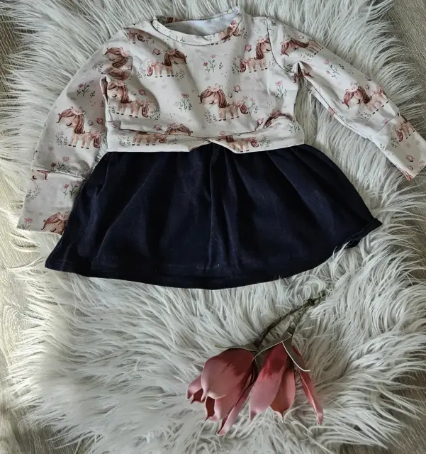 Handmade Kleid/Longsleeve/Pulloverkleid Gr. 80/86