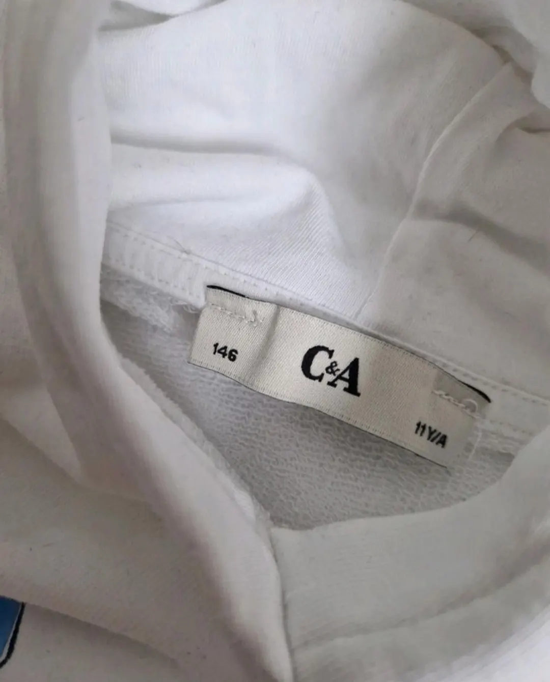 Hoodie C&A 146 weiß California Pullover Kapuzenpullover