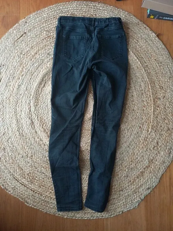 H&M Skinny Jeans Gr 158 Mädchen, schwarz, Hose, Frühling Herbst