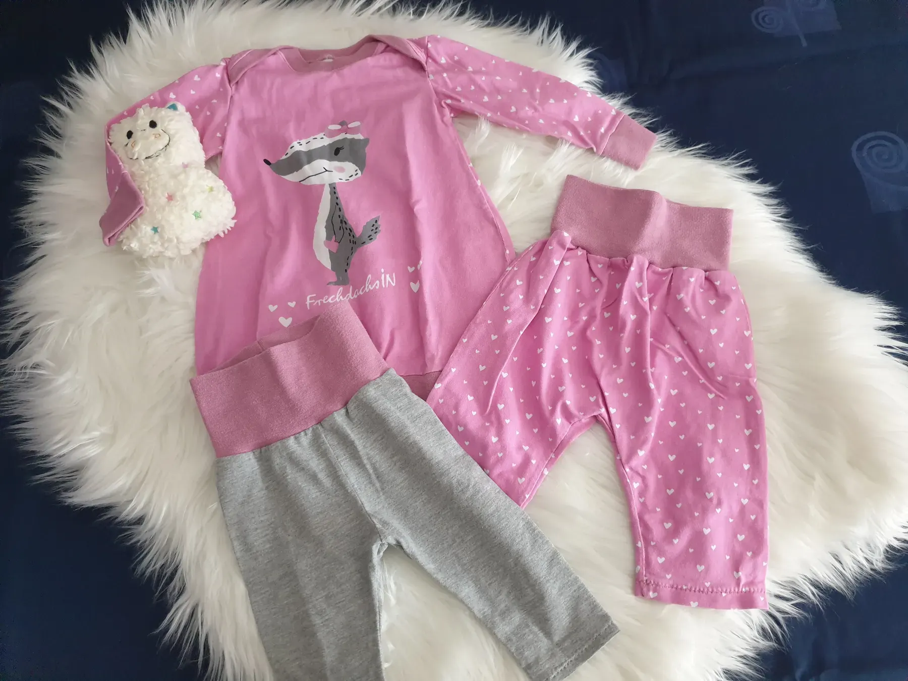 Outfit-Set dreiteilig handmade - Gr. 62/68