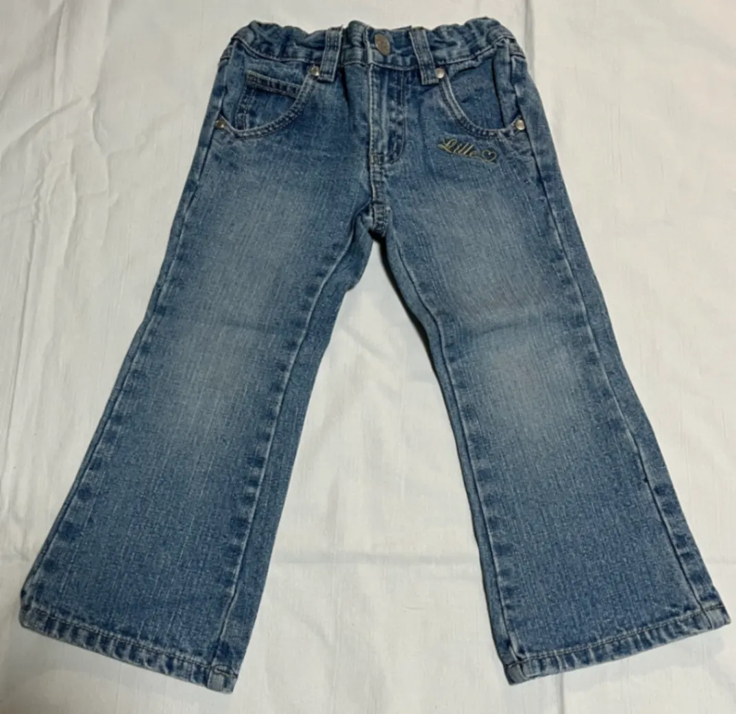Jeanshose, Schlaghose Gr. 98 von Dopo Dopo Girls