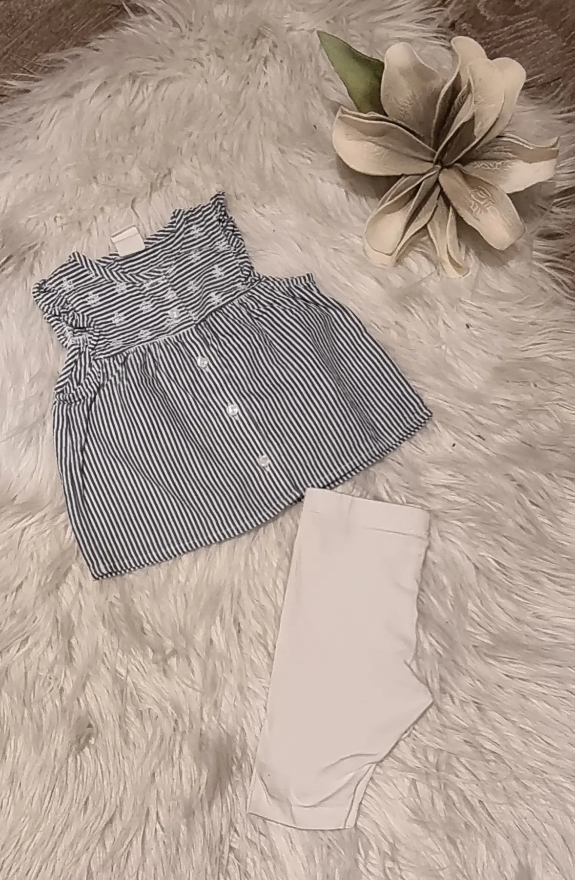 Sommerset Baby Mädchen Gr. 68 2-teilig bestickt/Blumen