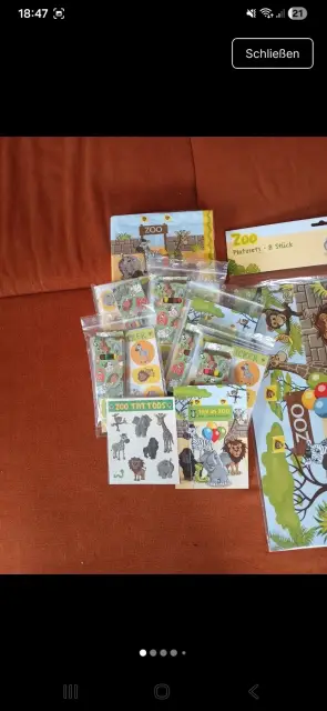 Zoo Kindergeburtstag Set: Hefte, Sticker & Tattoos