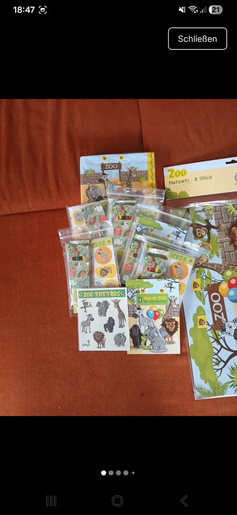Zoo Kindergeburtstag Set: Hefte, Sticker & Tattoos