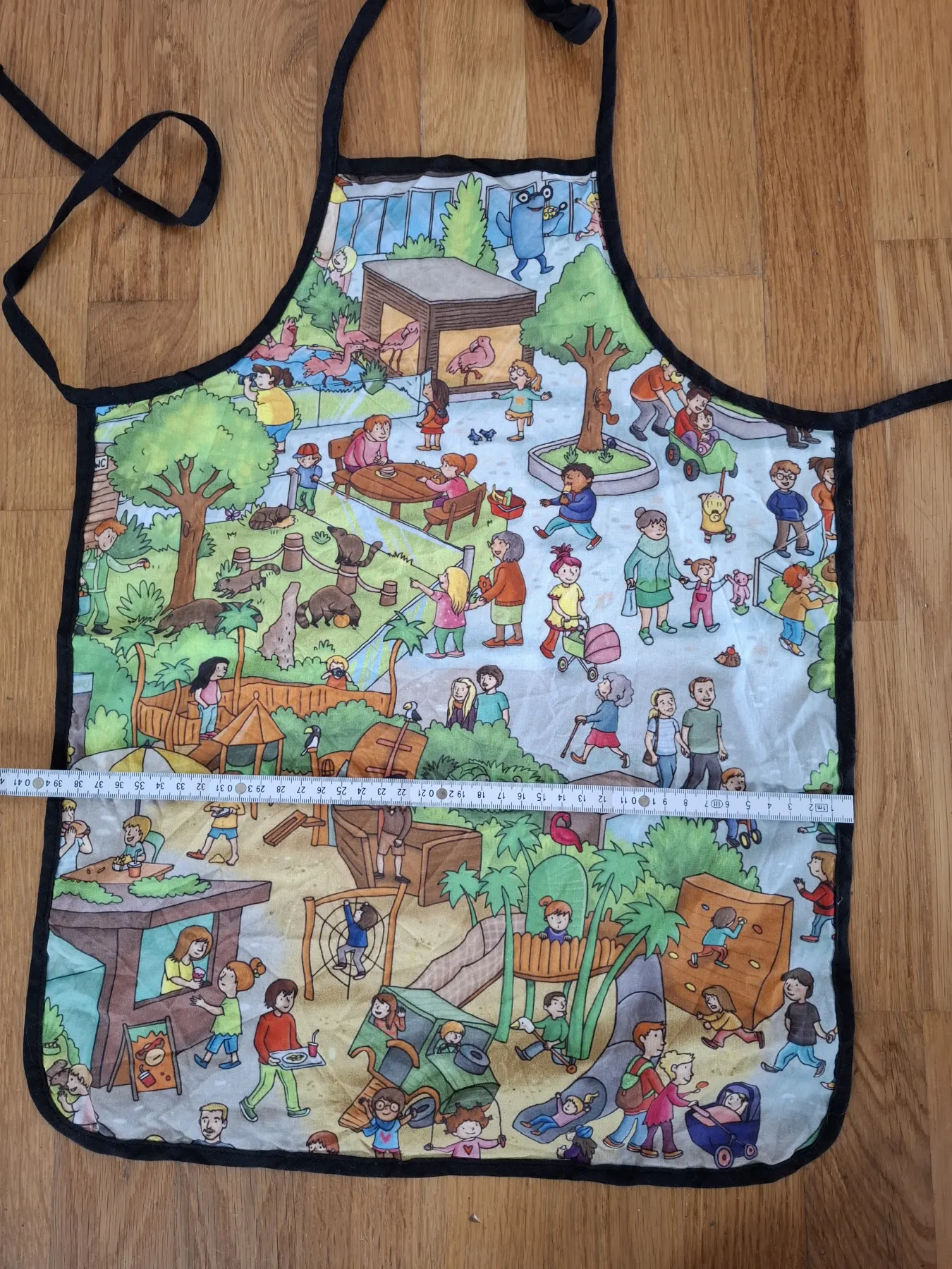 Kinderschürze Kinderküche Wimmelbild handmade Unikat