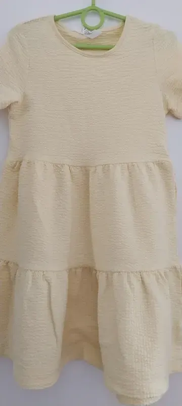 H&M Neues gelbes Kleid mit Waffelstruktur