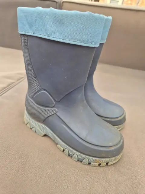 Gummistiefel Stiefel, gefüttert, blau, Jungen, Größe 24