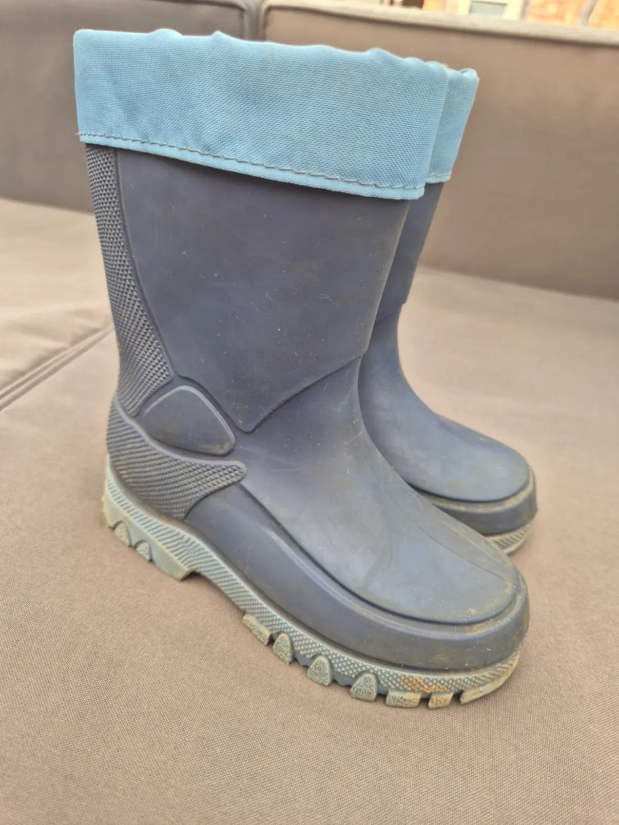 Gummistiefel Stiefel, gefüttert, blau, Jungen, Größe 24