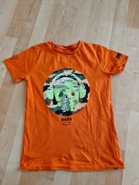 Next Neon Gamer Wendepailletten Shirt 10y 140