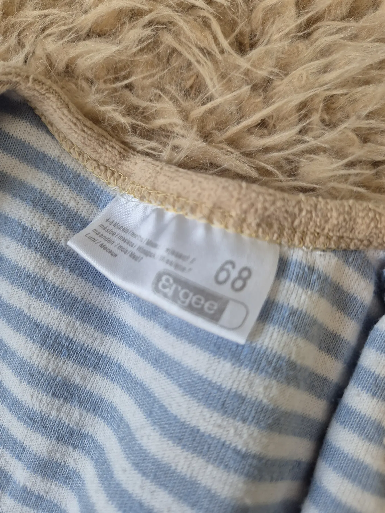 blau-weiß gestreifter Schlafanzug Größe 68 Ergee