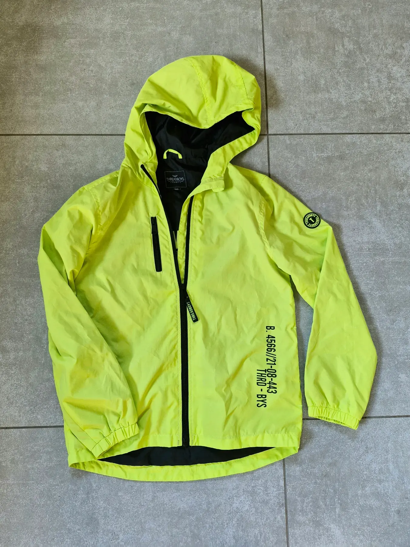 Threadboys UK Mode Threadboys Neon Lime Wind Regen Jacke 146/152 11-12y