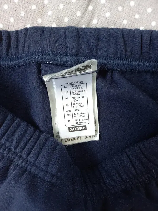 Decathlon Jogger Gr 140/146 Junge, Mädchen, navy, kuschelig, Jogginghose